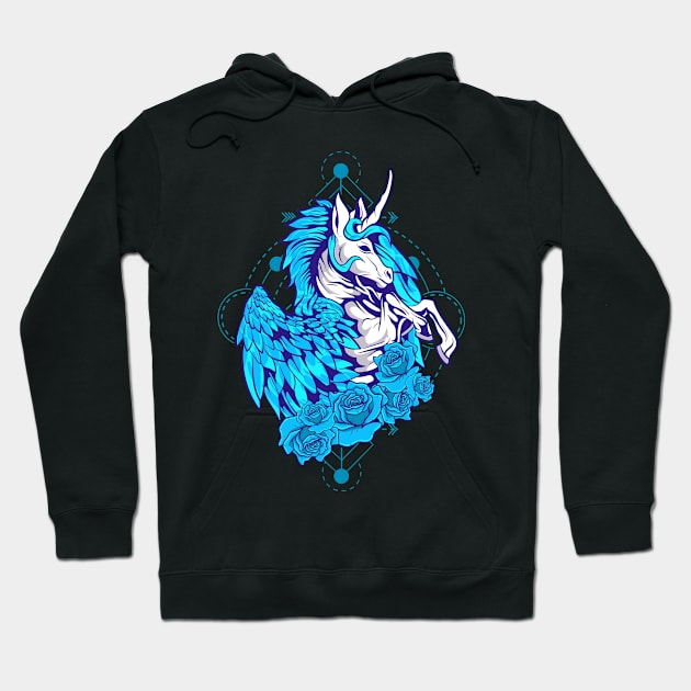 Magical Pegasus Mythical Creature Animals Hoodie by E